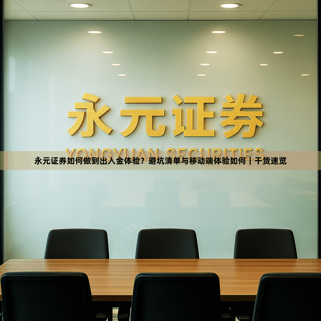 永元证券如何做到出入金体验？避坑清单与移动端体验如何｜干货速览