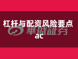 杠杆与配资风险要点 ac