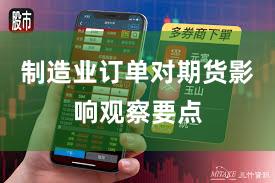 制造业订单对期货影响观察要点